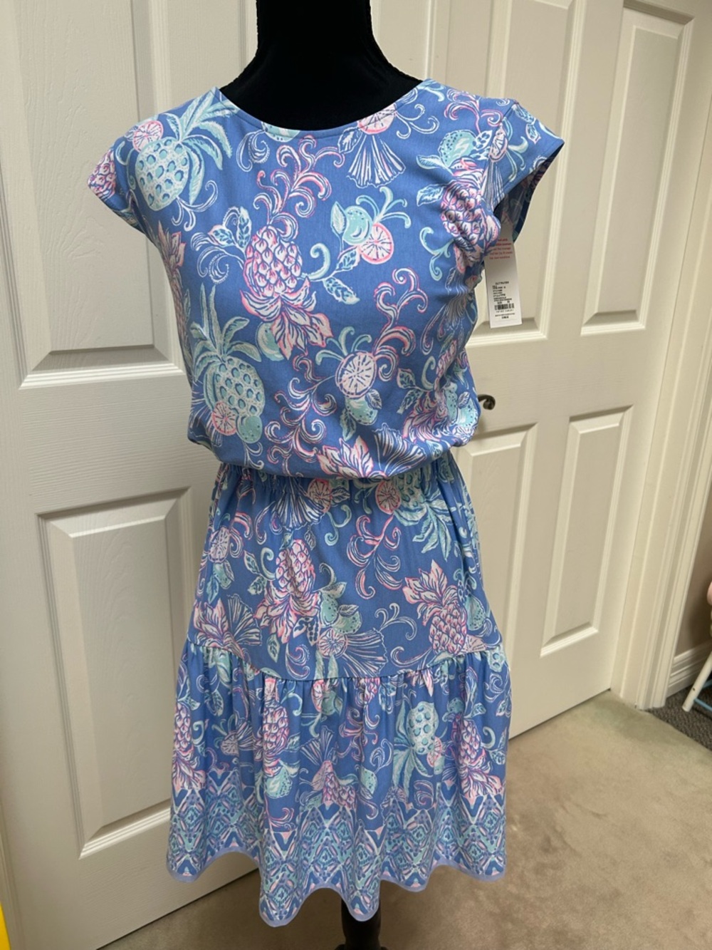 Lilly Pulitzer Danville dress sunwashed Blue citrus crush Mint Pineapple Print